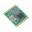 RFM69W-868S2 Module: RF; FM transceiver; FSK; 868MHz; SPI; -120dBm; 1.8÷3.6VDC Lc-yQ3hO5tEqA2ul7aeG0VSgLdGbATzQIN7sh1RGqn0