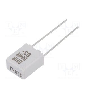 SMR5224J63J03L16.5CBULK Capacitor: metallized PPS; SMR; 220nF; 63VDC; 40VAC; 7.2x4.5x9mm 37H8-tgcOObBZeS1t9rk388TVQzBF_1OtWHde0s3MUQ