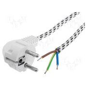 5907570006423 Cable; 3x0.75mm2; CEE 7/7 (E/F) plug angled,cables; textile; 2m DdEa_50QGQ3ZG9wzoWVZG3FyZ3uZi1LrlO-O7QNXgoI