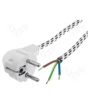 5907570006423 Cable; 3x0.75mm2; CEE 7/7 (E/F) plug angled,cables; textile; 2m DdEa_50QGQ3ZG9wzoWVZG3FyZ3uZi1LrlO-O7QNXgoI