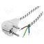 5907570006423 Cable; 3x0.75mm2; CEE 7/7 (E/F) plug angled,cables; textile; 2m DdEa_50QGQ3ZG9wzoWVZG3FyZ3uZi1LrlO-O7QNXgoI