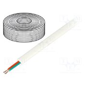 TEL-0030-100/WH Wire: telecommunication cable; 2x28AWG; stranded; white; 100m PJkryFtwDBsJ-JpAD6VMeKrN-BjahjktXXvf56a2yvI