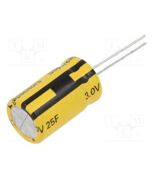 TVA1625-3R0256-R Supercapacitor; THT; 25F; 3VDC; -10÷30%; Body dim: Ø16.5x28.4mm DTjJRZPEBjTFgKdwwovX6yi0ZXqHxFFZ4ztLY9kVMJY
