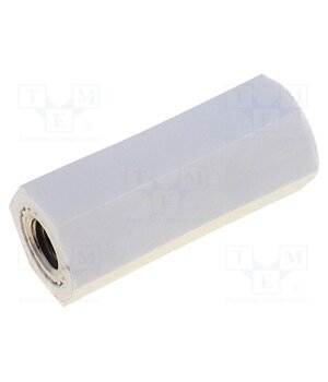 1182X20 Insulating sleeve; Int.thread: M2,5; L: 20mm; UL94V-2; polyamide U4hoYnClYs4xhO1dS1aUpW1wuTOULNMPNZIj0lqcbn8