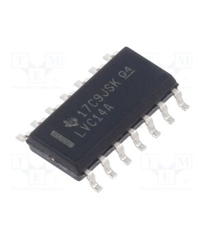 SN74LVC14AD IC: digital; NOT; Ch: 6; CMOS; SMD; SO14; 1.65÷3.6VDC; -40÷125°C; tube FOIxG3FXwnCs-RuWyWUfaipVoiy-yfNP57ZHcFfWBZA
