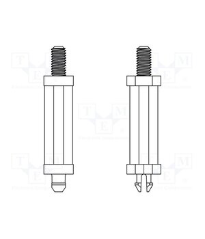 8G517V43029 PCB distance; polyamide 66; L: 10mm; screwed rod,snap fastener 9mW6ZCVpGErJBT1LWBeV1eS-n2lUF2eSfp0ef1AZaqc