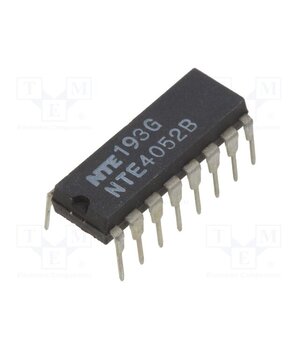 NTE4052B IC: analog switch; multiplexer; DIP16; 3÷18VDC; 600uA; CMOS cq_bSXBNEhEqY9W4MBinLPYESSlsyBDCGttjhA5A2MU