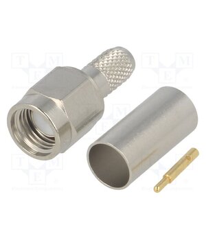 J01150A0039 Connector: SMA; plug; male; straight; 50Ω; RG142,RG223,RG400; PTFE KMOo8zqRi1HCOHXJEAFGOTO-M4bsWGobJv2PFfjzpbY