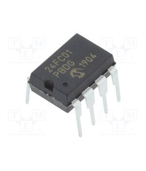 24FC01-I/P IC: EEPROM memory; 1kbEEPROM; I2C; 128x8bit; 1.7÷5.5V; 1MHz; DIP8 r_qAgnlrrmHQgg1VoOwBaFzDTTjTMWkzm5GUkuZR2co