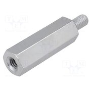 227X5 Screwed spacer sleeve; 5mm; Int.thread: M4; Ext.thread: M4; steel GCYpyIOSxO_8bk2cA6zEVVYhZbZGADhbTeHlWcK1mp0