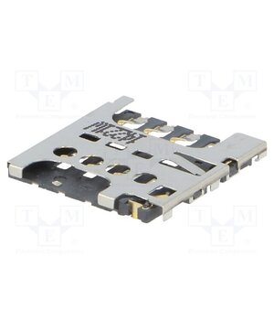 115I-AEAA Connector: for cards; Micro SIM; push-pull; SMT; PIN: 6 SWPZaA4uI71s9GQqHpJ502CO4J5mWVdX830t6z9MvvA