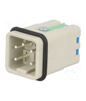 09200042633 Connector: HDC; contact insert; male; 10A; 250V; Han® A; PIN: 5; 4+PE rlJHSLpcg3ZiDsH9wKOxv9A4MJCtTOtI5kaq5BIVqMo