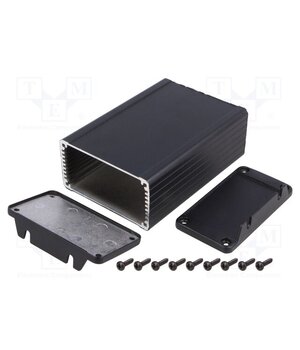 1457K1202EBK Enclosure: shielding; X: 84mm; Y: 120mm; Z: 44mm; aluminium; black QQzfeMUJ12kJbgwobig4rCyUaXcucaqxiM3Cy9gDeY0