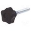 VCT.25 P-M6X40-C9 Knob; Ø: 25mm; Ext.thread: M6; 40mm; H: 19mm; technopolymer PA -x9yaqGxXaSqg5bEk--kdfIXZYsdc3Fo4V2qwySEqTw