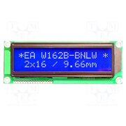 EA W162B-BNLW Display: LCD; alphanumeric; STN Negative; 16x2; blue; 122x44mm; LED vqD6r1GXJ7hCz-JSyrCGFt9sDCDbJgj0IWr_yzUI2-w