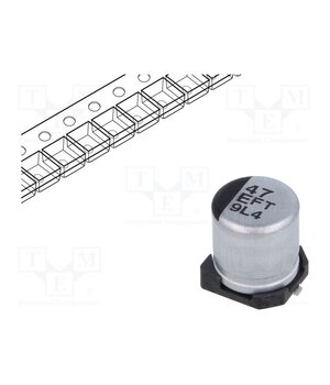 EEEFT1E470AR Capacitor: electrolytic; low ESR; SMD; 47uF; 25VDC; Ø5x5.8mm; ±20% 0xMaxPuz_jlDzIQOCvaTd3jyS6UEVv9JBxLrspDDUy8