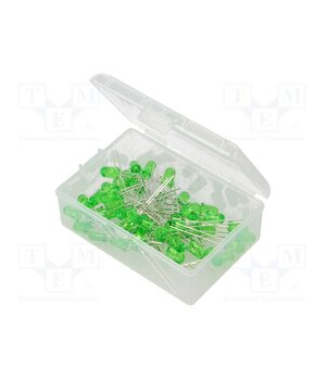OKLEDT5050G5V Diode: LED-kit; THT; 5mm; 50pcs; green; 3÷15VDC; plastic box; 7.5mA hRcaFgIXSNFNKfxPLrKSkYXcDGgk8DX89qWMoQWEACE