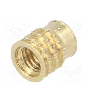 300113358 Threaded insert; brass; M3; BN 37885; L: 5.2mm; for plastic RxPm7Pa6RJxFGuLy6pAr8ZKHh0FXoqt0HD8rV9_LY5c