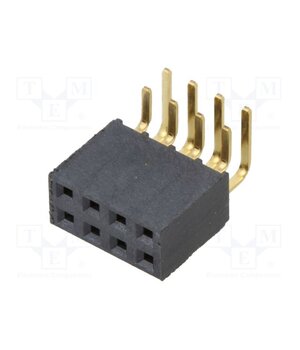SSW-104-02-G-D-RA Connector: pin strips; socket; female; PIN: 8; angled 90°; THT; 2x4 dfXSIDop-jTPhg5NTEYiNqGT6vGvB0ef2KbT3D91x7A