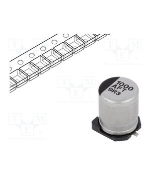 EEEFT1A102AP Capacitor: electrolytic; low ESR; SMD; 1000uF; 10VDC; Ø8x10.2mm DSSfUvo8lNcKoAaOcdJ1shzTDl1ImSB_iY8r8JATpIs