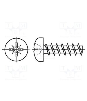 3034063 Screw; for plastic; 2.5x6; Head: cheese head; Pozidriv; PZ1; steel b3YUf00I0B7Ln3Liqcut88SNmlGgNK-x5O9APJvBUA8