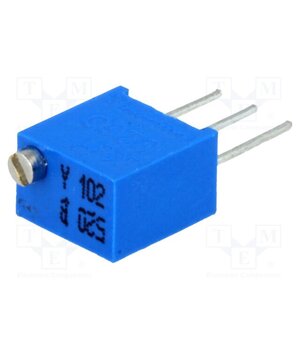 T67Y-1K Potentiometer: mounting; multiturn; 1kΩ; 250mW; ±10%; linear; THT GV2sX2fpAtaU2ARvd_bireRayJwZYN4VCnxBDQigBH8