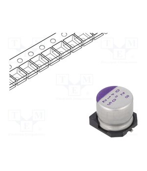 25SVPD10M Capacitor: polymer; 10uF; 25VDC; SMD; OS-CON SVPD; ±20%; Ø6.3x6mm HSwWQGK0KuUaluWd8cau-iOxBkz_-QoKNVjQmqj2N8I