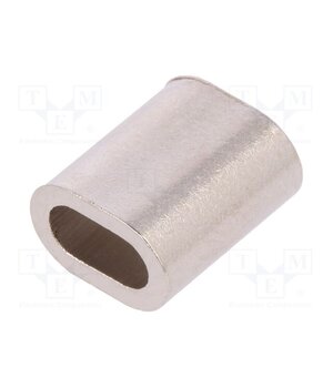 TZ-3 Ferrule; copper; for rope; Ørope: 3mm; L: 11mm; nickel s2Q45IWxKhA1BVxzNg3rIx07L0mxoxeGSPMXd5NiEPQ