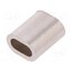 TZ-3 Ferrule; copper; for rope; Ørope: 3mm; L: 11mm; nickel s2Q45IWxKhA1BVxzNg3rIx07L0mxoxeGSPMXd5NiEPQ