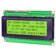EA W204-NLED Display: LCD; alphanumeric; STN Positive; 20x4; yellow-green; LED GZBsUF4sky5IVP_BVNVjgquozW7Ti2Jx2eiIb4w5d2o
