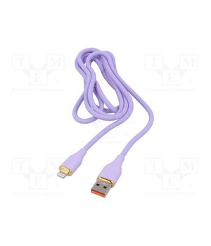 CC-USB2S-AM8PM-1.5M-P Cable; USB 2.0; Apple Lightning plug,USB A plug; 1.5m; violet 7KWP20FBsrI0i9kAzBGr7QAZ9qLbvxKZXuYkfUX3UF8