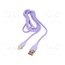 CC-USB2S-AM8PM-1.5M-P Cable; USB 2.0; Apple Lightning plug,USB A plug; 1.5m; violet 7KWP20FBsrI0i9kAzBGr7QAZ9qLbvxKZXuYkfUX3UF8