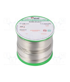 SN99CU07AG03-1.1.3/1.5MM 500G Tin; lead free; Sn99Ag0,3Cu0,7; 1.5mm; 500g; reel; 216÷227°C; 3% jt_F4PkrITqR3ihBRpy8Cn9ykcmejVK0R1INSAeUm-8