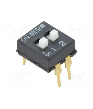 1825360-1 Switch: DIP-SWITCH; Poles number: 2; ON-OFF; 0.1A/24VDC; Pos: 2; THT 5o2oHmv0JFoPWtc9lC846oIqS5P5wCTptD3CpY4K5VU