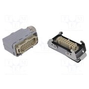 C14610E0169221 Connector: HDC; male + female; 19A; 400V; PIN: 16; 16+PE; size E16 7OdoRa0UWl0EJJKFfA_H1BaD_vYJqEazx0ggdFnJHKU