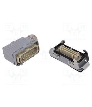 C14610E0169221 Connector: HDC; male + female; 19A; 400V; PIN: 16; 16+PE; size E16 7OdoRa0UWl0EJJKFfA_H1BaD_vYJqEazx0ggdFnJHKU