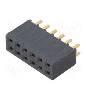 SSW-106-01-G-D Connector: pin strips; socket; female; PIN: 12; straight; THT; 2x6 FP042W6PuLBdjJ9ai1h9FTyTJ8Zw8LNVZUulfs7rScU