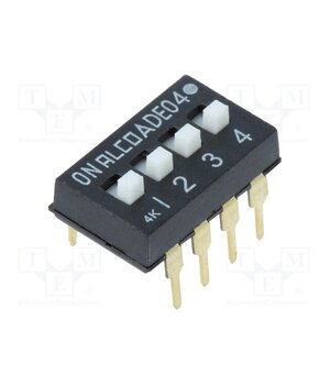 1825360-3 Switch: DIP-SWITCH; Poles number: 4; ON-OFF; 0.1A/24VDC; Pos: 2; THT 8uGrtzDQ1ZzAxemGlPM2AYNcviQjp65TcZwaKfQUDGg