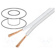 27523 Wire: loudspeaker cable; 2x1.5mm2; stranded; CCA; white 0Fg781s_hL6abr1Y_-AMX81K4ugkMtw95GsijAsGTyM