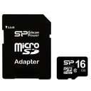 ATMINTIES kortelė micro SD 16GB+SD adapteris, SILICON POWER 10 klasės