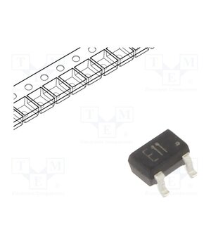 DTA113ZUA Transistor: PNP; bipolar; BRT; 50V; 0.1A; 0.2W; SOT323; R1: 1kΩ 8AX_olHGoZ_tUWOxizUx8XYPLNhH7xL2LZHGi0RS5Ns