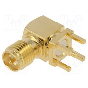 RF2-03N-T-00-50-G-RP Connector: RP-SMA; socket; male; angled 90°; THT; on PCBs; PTFE G38goZCITn7zu3nGH4PLlKWnGnYcrx1NAVqa1LwoZMk