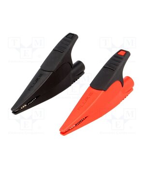 AC285 Crocodile clip; 10A; 1kVDC; red and black; Grip capac: max.20mm WCmQtkA4dAHOhrof1pp0icCyPtjQ3SW66WMoB2fxMBw