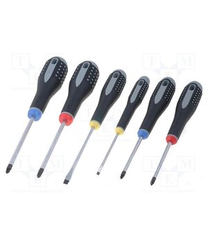 BE-9886 Kit: screwdrivers; Phillips,Pozidriv®,slot; ERGO®; 6pcs. HQLKyQRoG2tqYuh4g3XDCWizjkGNZDiGKHONtV8Hmrk