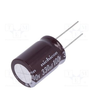 UPM2A331MHD6TN Capacitor: electrolytic; low ESR; THT; 330uF; 100VDC; Ø18x25mm tu615ajIcBq8yUVI8iI3-vQvIZuMXc0sqE_RMvaxnCk