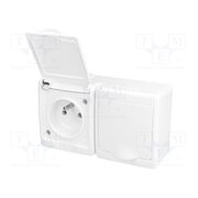D.3112BGG/1 Connector: AC supply; socket; 2P+PE; 250VAC; 16A; white; PIN: 3; IP44 rZBUyVVgzqpnp-ZXorv80Cq2gHJGs-3tZrU7kWK_WGs