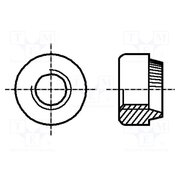 B3X1.7X2.4/BN196 Insert nut; round; M3; steel; Plating: zinc; 2.3mm; BN 196; push-on VIGTVN66XP7XAUTyezUp5ZjxzdyrPfHtxaicBFcIHJI