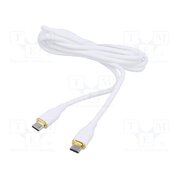 CC-USB2S-CMCM-1.5M-W Cable; USB 2.0; USB C plug,both sides; 1.5m; white; silicone; 60W rtfMSnrZUL_W2pq65SXgrV53_A9hDxrnedoUvS_IFG4