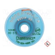 SW80-3-5 Tape: desoldering; halide-free,rosin,ROL0; W: 2mm; L: 1.5m; ESD rbqtuOAYhbO1Zk1Ctgy03HSybb82ERdwxPm5zBzNS3A