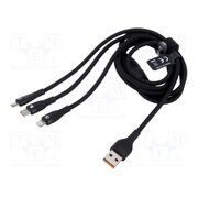 CASS030001 Cable; USB 2.0; 1.2m; black; 100W; 6A kYral7pRsVhuThjLXuZDik9MWLzxHk4EDDP4baQfBRw